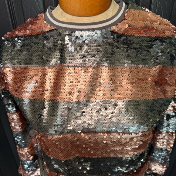 MOLO SIZE 164 Sequin Sweatshirt Size 14 US - Picture 6 of 8